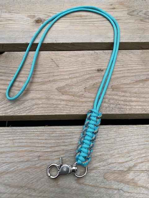 Fløjtesnor, Cobra flettet Turquoise/Wave Runner